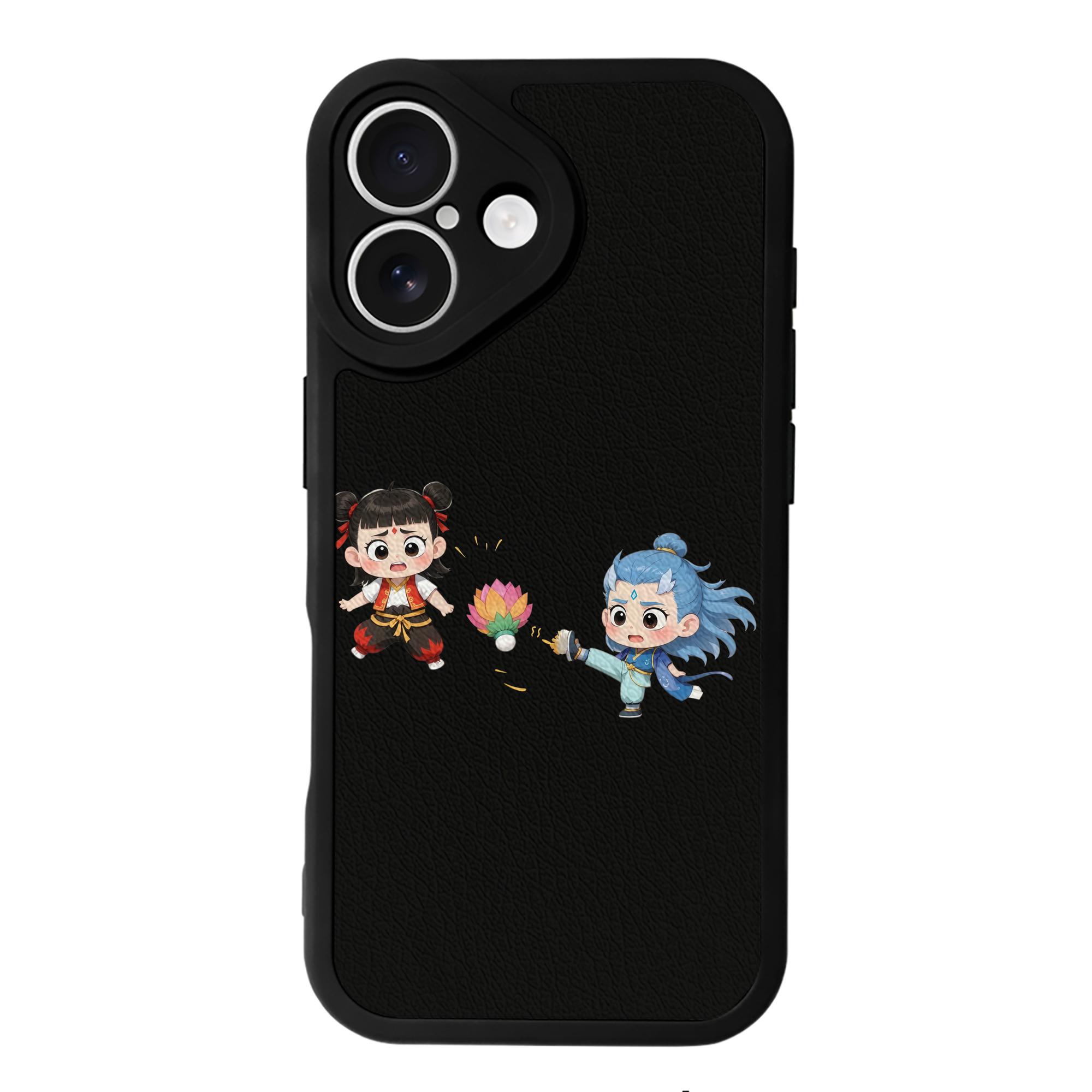 （画像用） Ne Zha 2 ナタ 魔童の大暴れ 【iPhone 16シリーズ対応】シリコンスマホケース（レザー調） 材質：シリコン